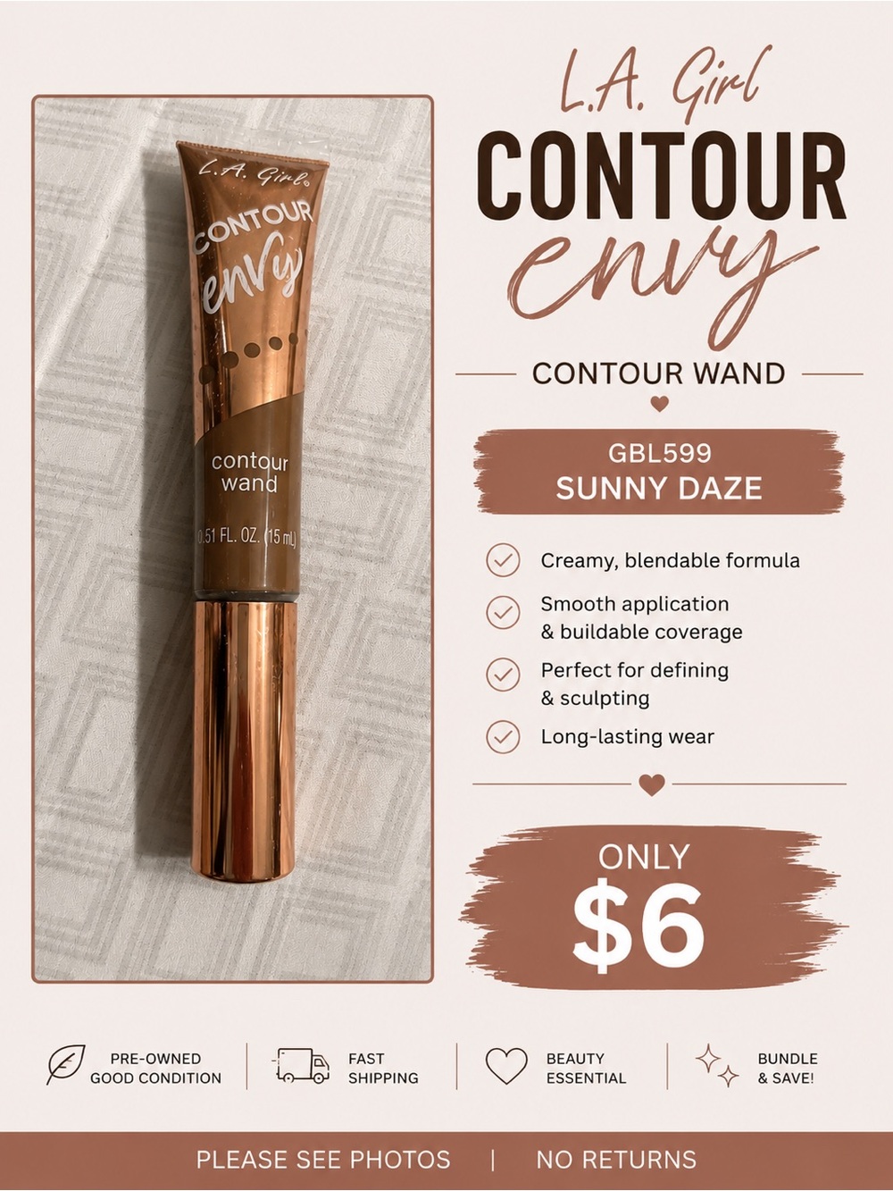 L.A. Girl Contour Envy Contour Wand Bundle Sunny Daze -one